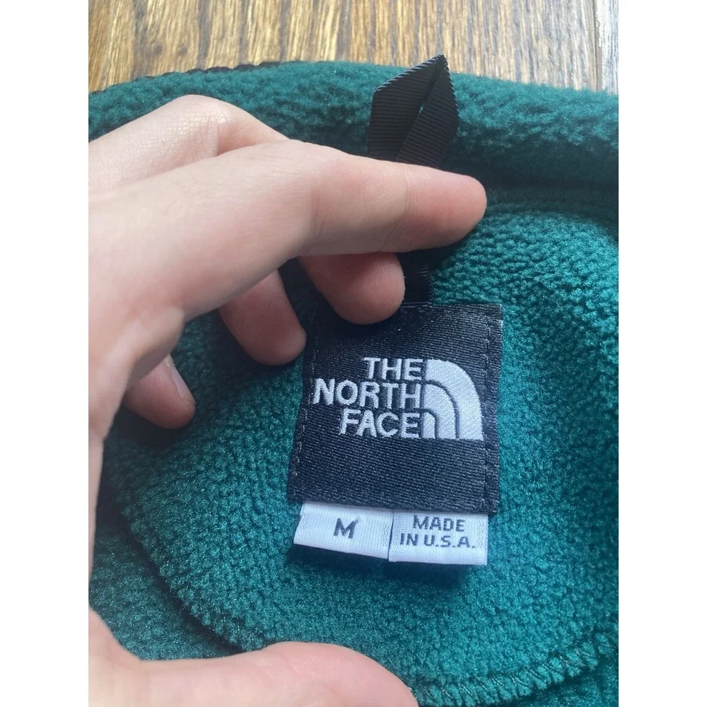VTG 90s The North Face Vest Mens Size Medium Full Zip Fleece Green USA Made
